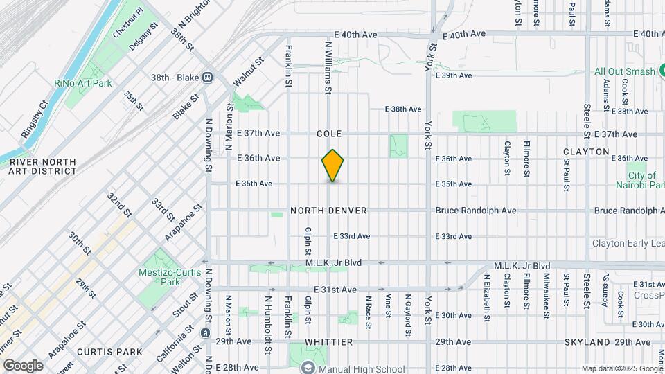 1804 E 35th Ave Map and Location Details