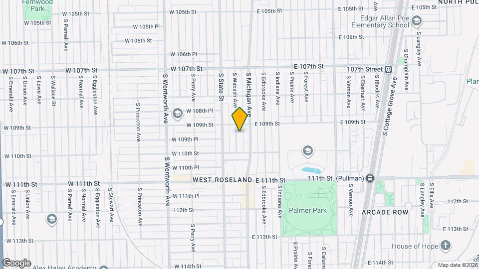 10921 S Wabash Ave, Unit 1 Map and Location Details