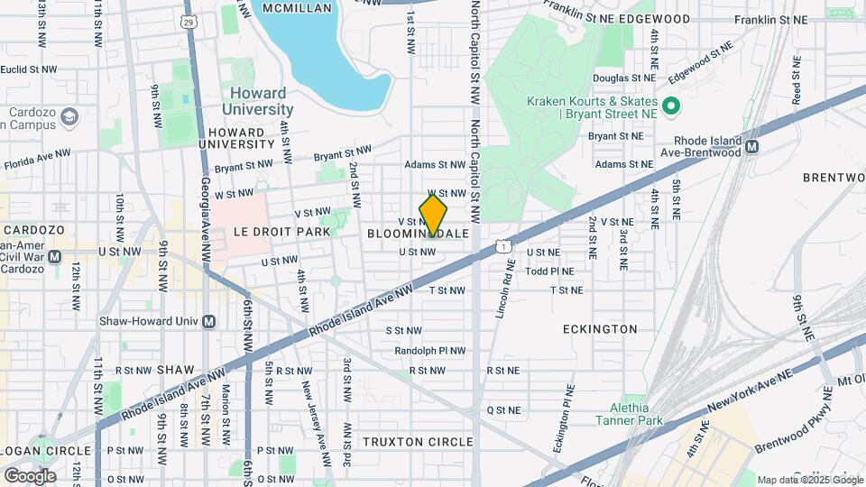 64 V St NW, Unit D Map and Location Details
