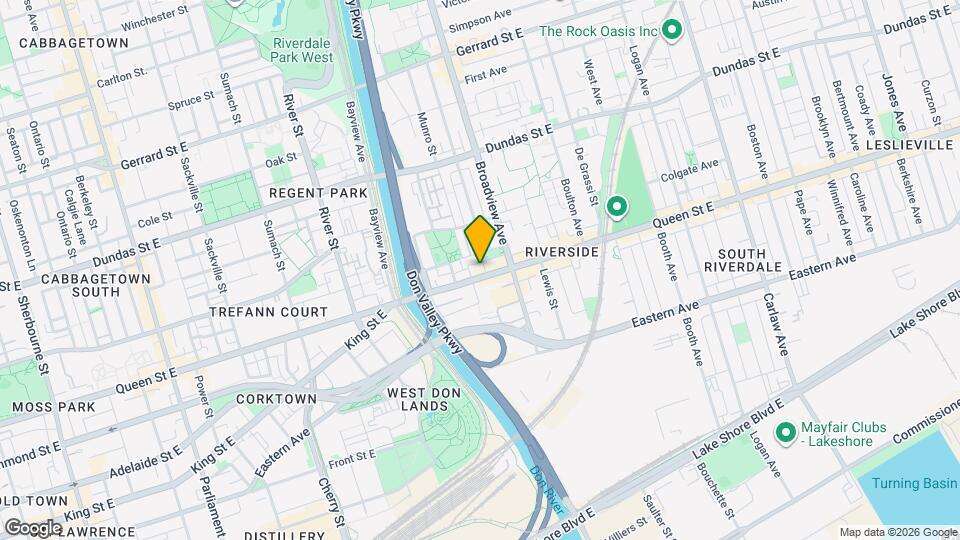 678 Queen St E Map and Location Details