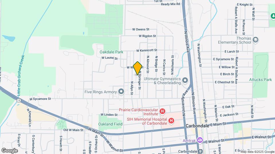 608 N Springer St, Unit 608-1/2 N Springer A Map and Location Details