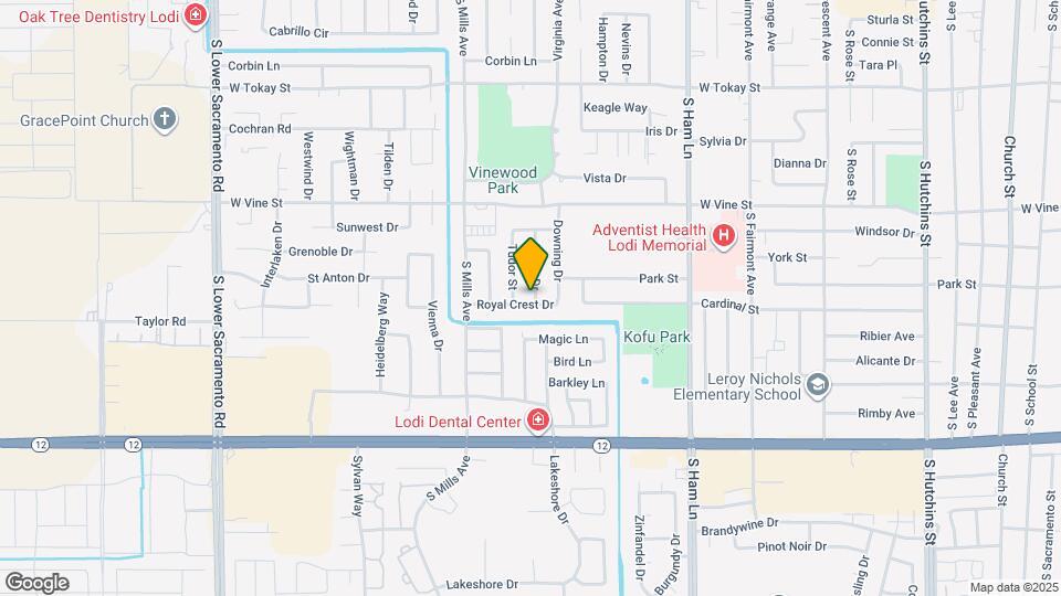 1127 Dover Dr Map and Location Details