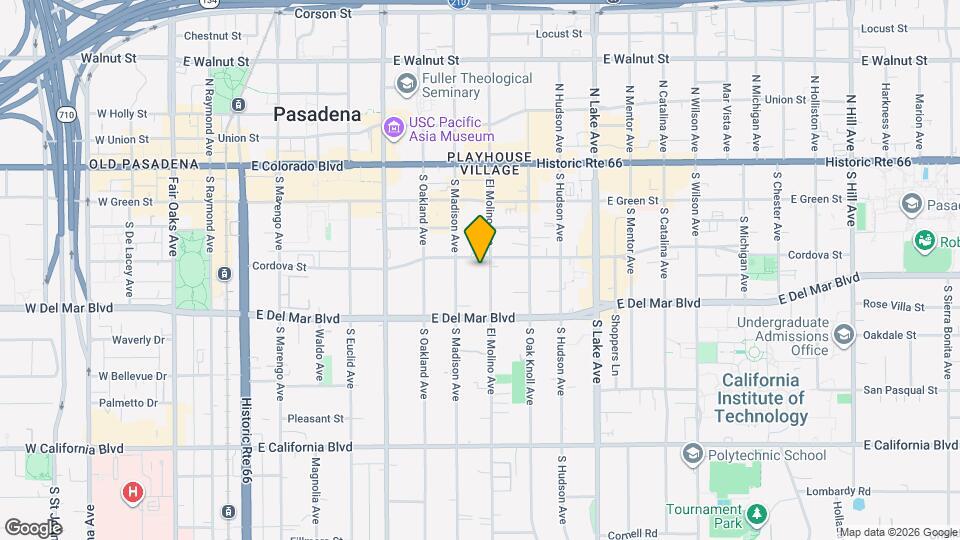 211 S El Molino Ave, Unit 7 Map and Location Details