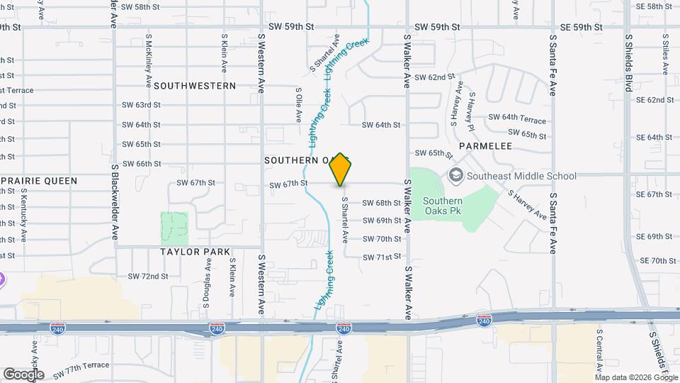 6805 S Shartel Ave Map and Location Details