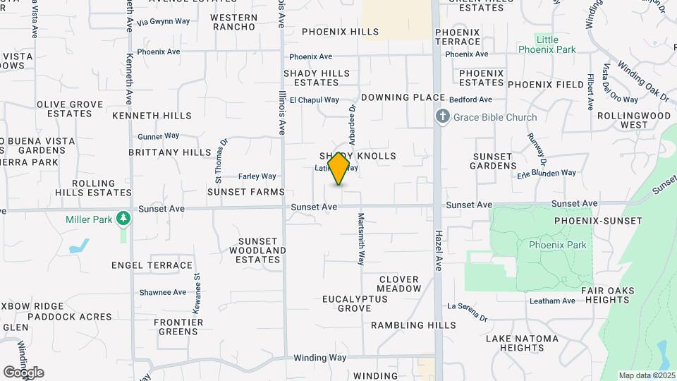 8747 Sunset Ave Mapa y Detalles de la Ubicación