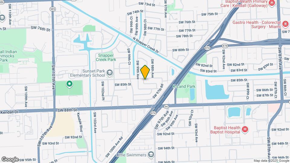 9845 SW 85th St Map and Location Details