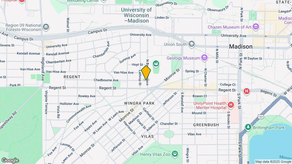 1601 Chadbourne Ave Map and Location Details