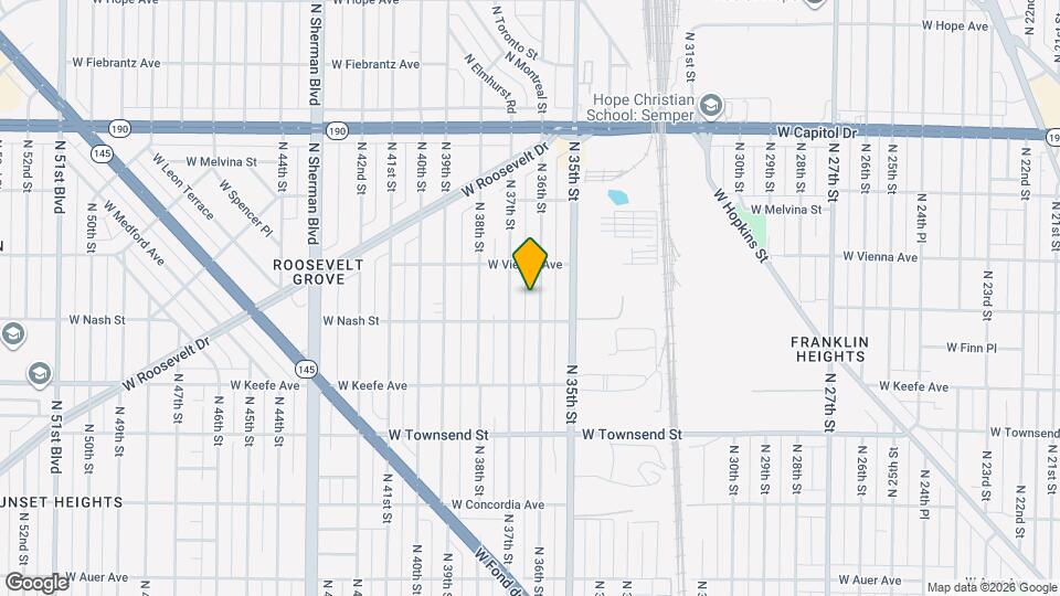 3731 N 36th St Map and Location Details
