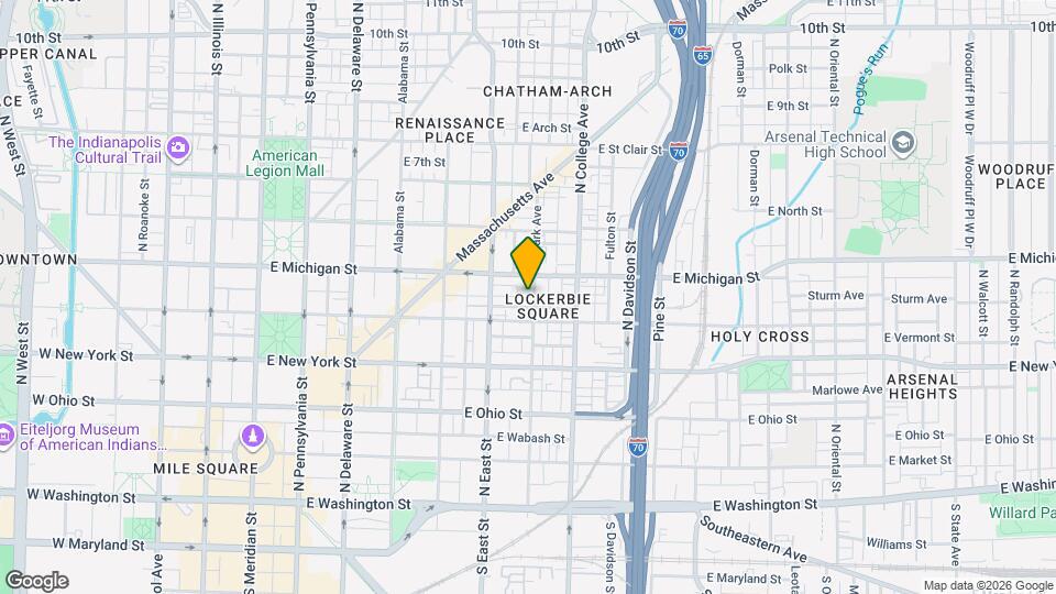 414 N Park Ave Map and Location Details