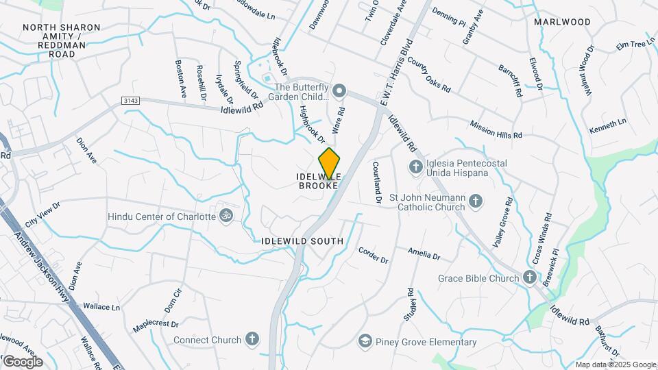 7019 Idlewild Brook Ln Map and Location Details