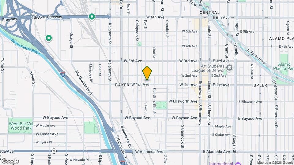 549 W 1st Ave Map and Location Details