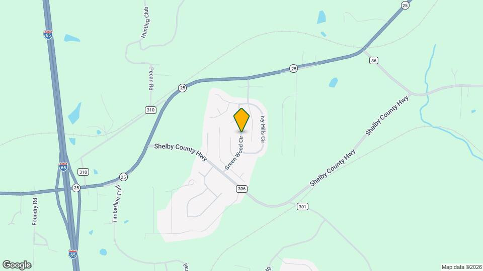 160 Green Wood Cir Map and Location Details