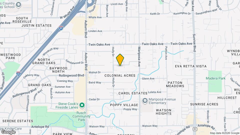 7626 Oak Grove Ave Mapa y Detalles de la Ubicación