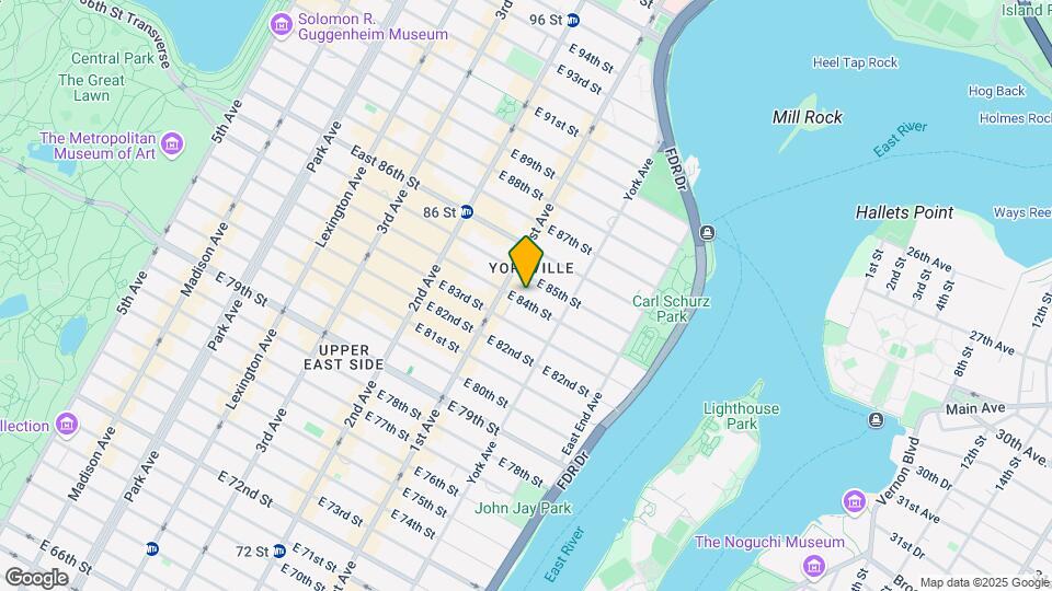 417 E 84th St Map and Location Details
