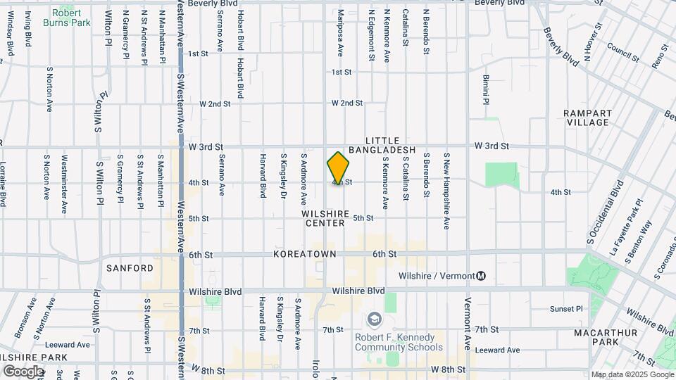 411 S Mariposa Ave Mapa y Detalles de la Ubicación
