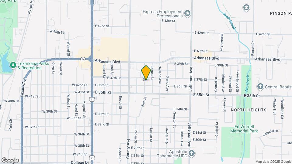 3604 Hickory St Map and Location Details