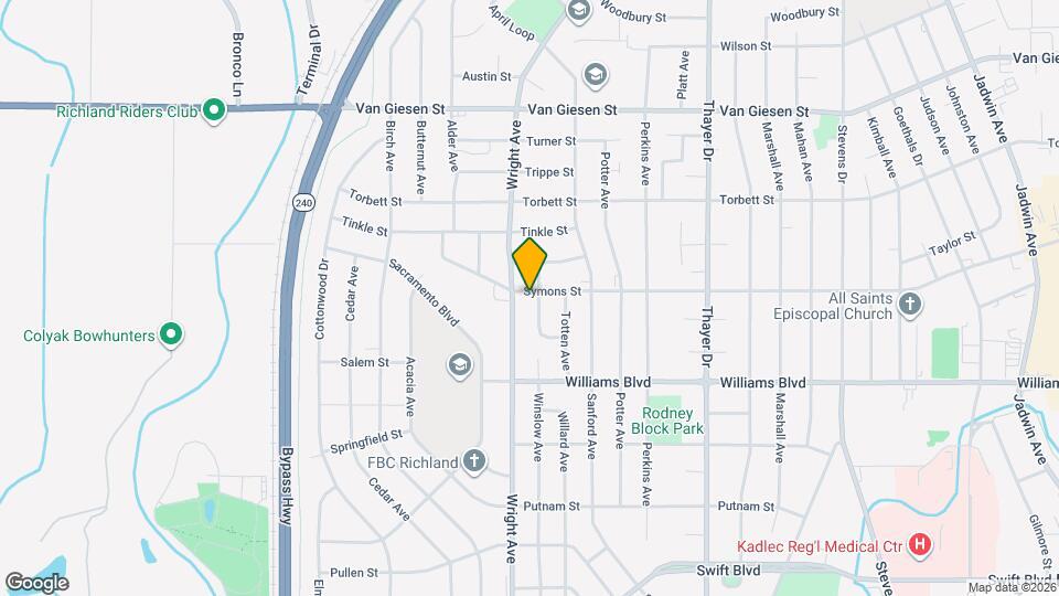 1327 Tunis Ave Map and Location Details