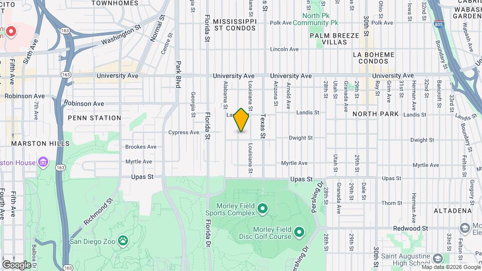 3611 Mississippi St Map and Location Details