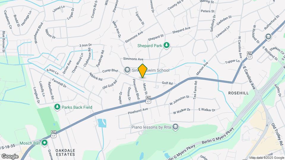 317 Golf Rd Map and Location Details