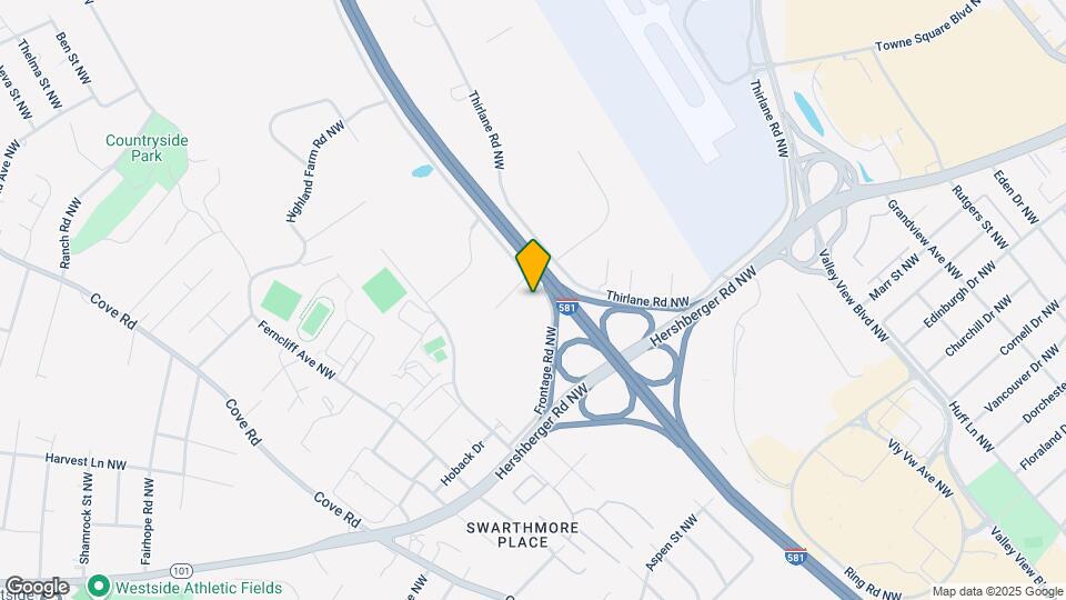 Furnished Studio-Roanoke - Airport Map and Location Details