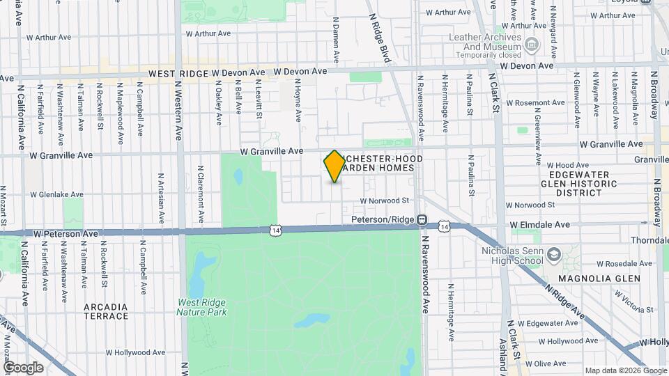 6130 N Damen Ave Map and Location Details