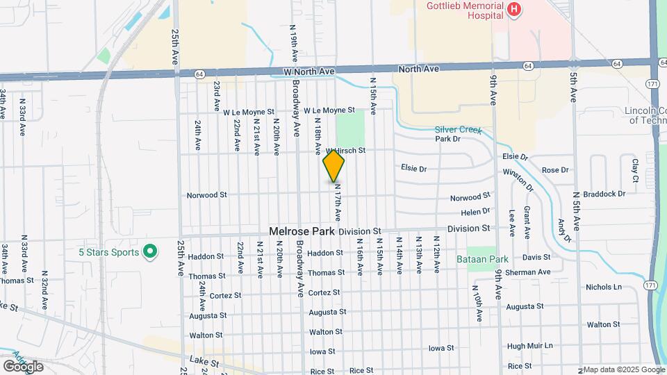 1600 N 17th Ave Map and Location Details
