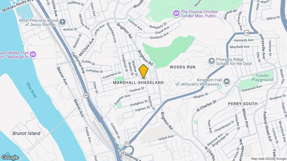 1202 Woodland Ave Map and Location Details