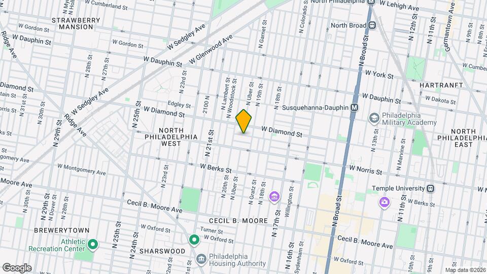 1920 Fontain St Map and Location Details