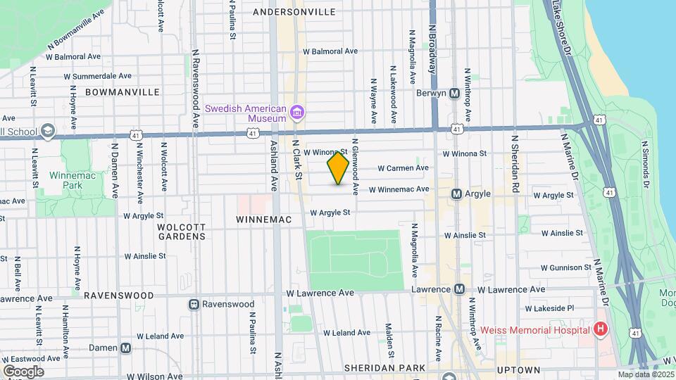 1428 W Winnemac Ave Map and Location Details
