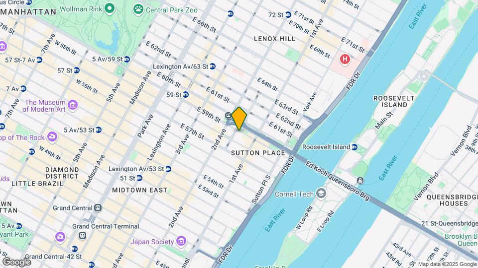 322 E 59th St Mapa y Detalles de la Ubicación