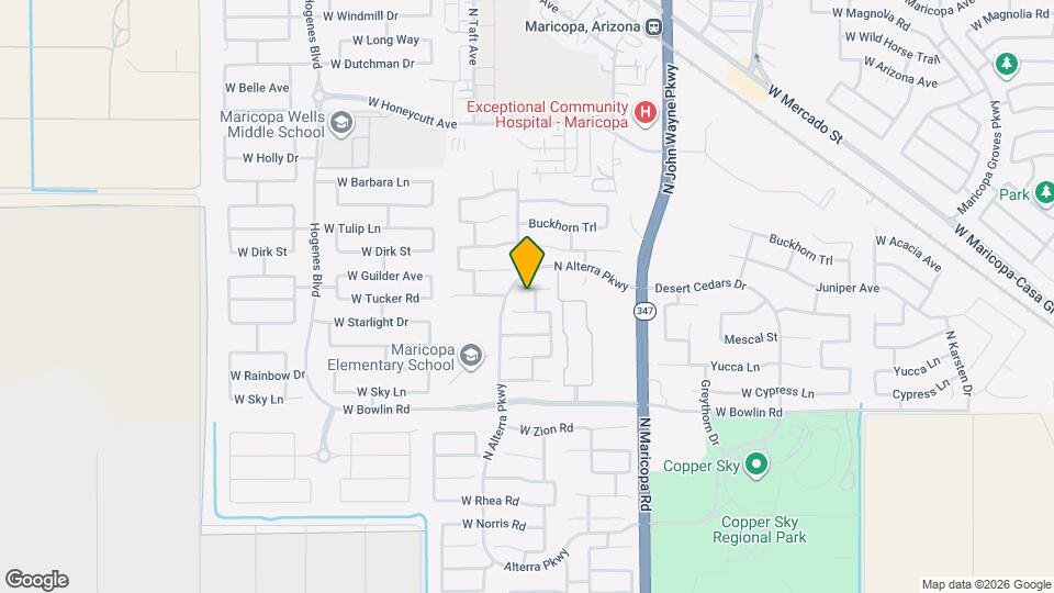 45115 W Desert Cedars Ln Map and Location Details