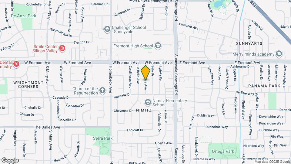 1363 Los Arboles Ave Map and Location Details