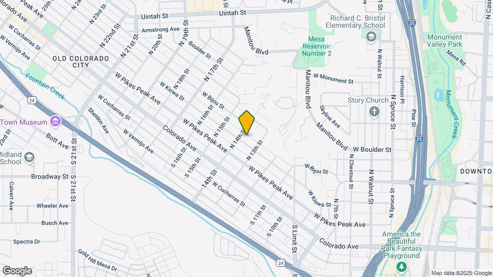 1322 W Kiowa St Mapa y Detalles de la Ubicación
