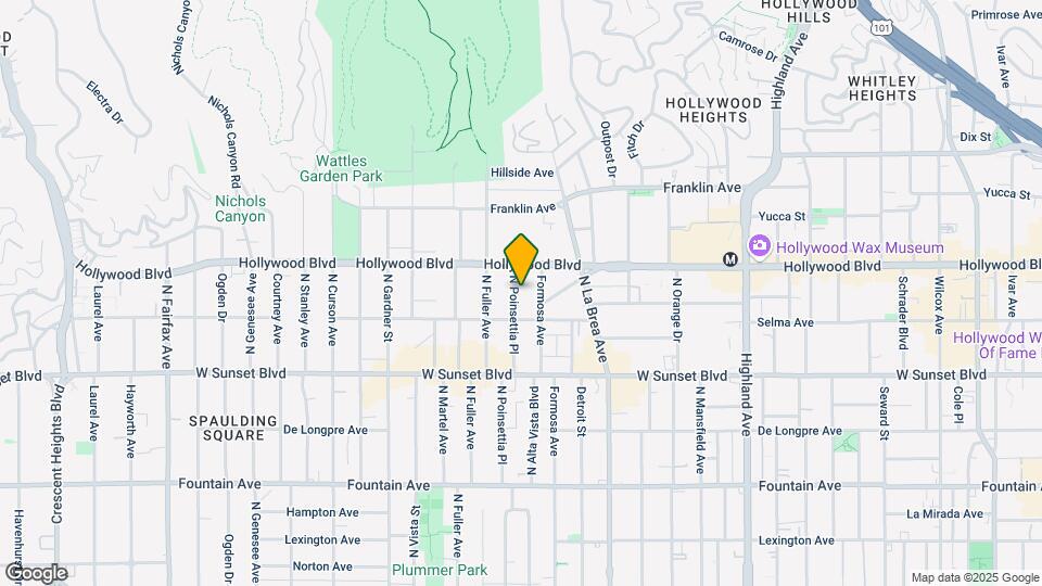 1626 N Poinsettia Pl Map and Location Details