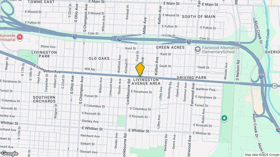 1345 E Livingston Ave Map and Location Details