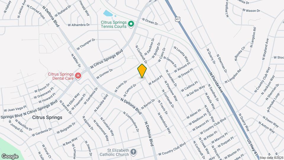 9522 N Camel Dr Map and Location Details