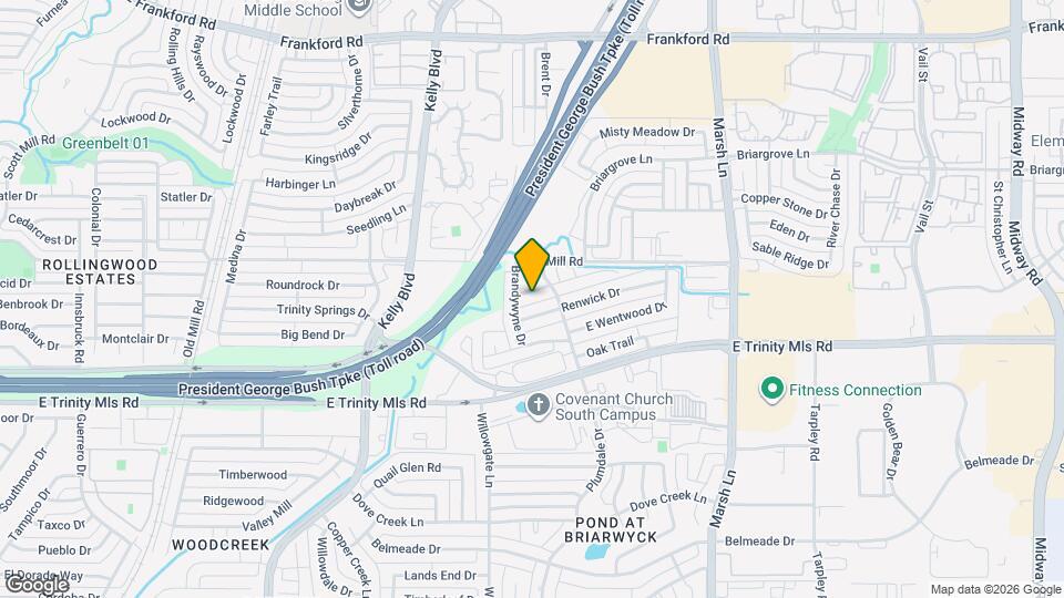 2604 Winding Creek Dr Map and Location Details