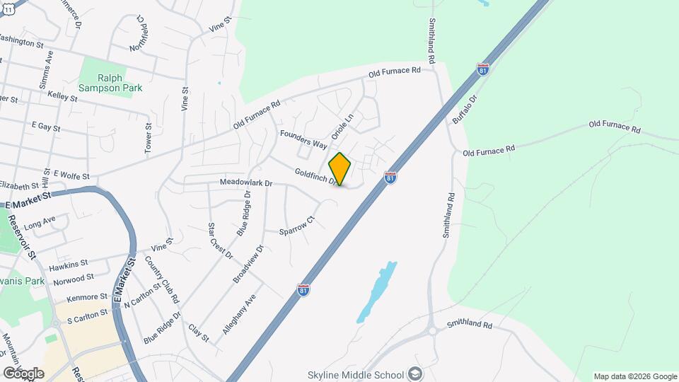 1317 Goldfinch Dr Map and Location Details