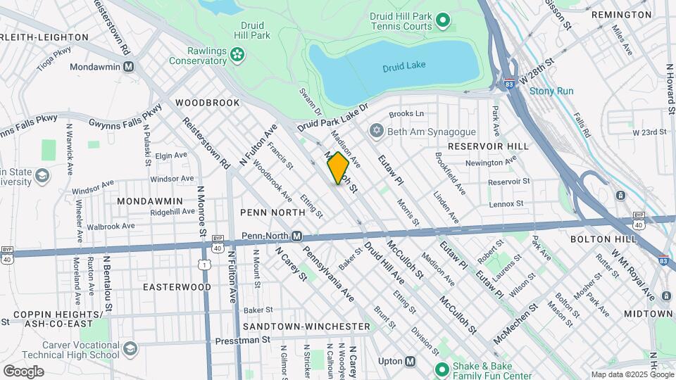 2449 Druid Hill Ave Map and Location Details