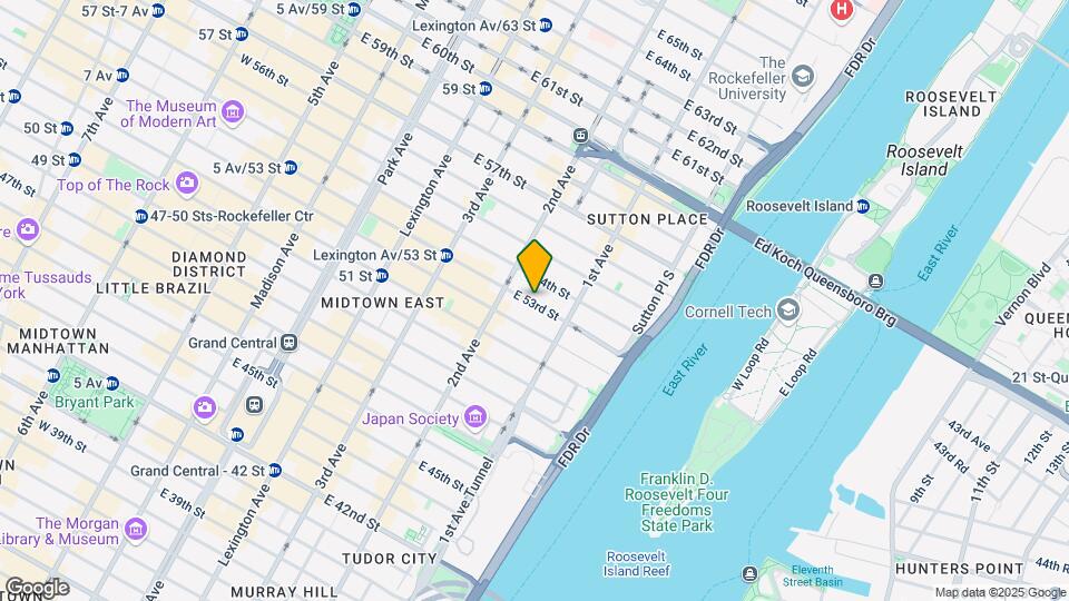 325 E 53rd St Map and Location Details
