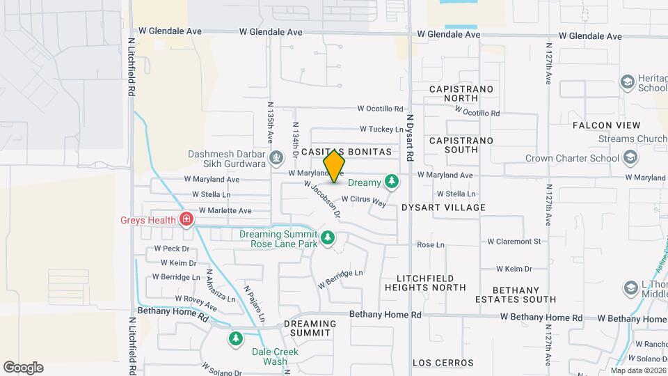 13311 W Stella Ln Mapa y Detalles de la Ubicación