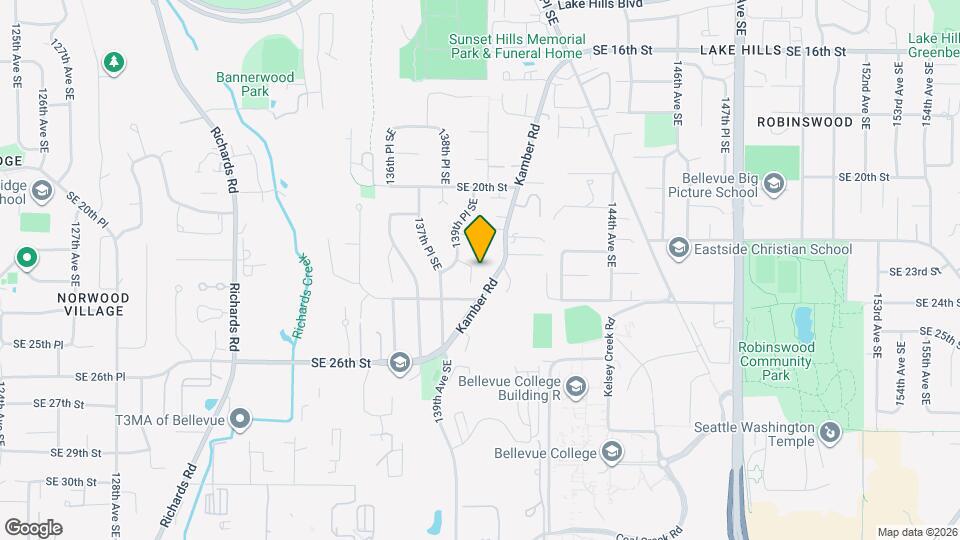 13918 SE 23rd St Map and Location Details