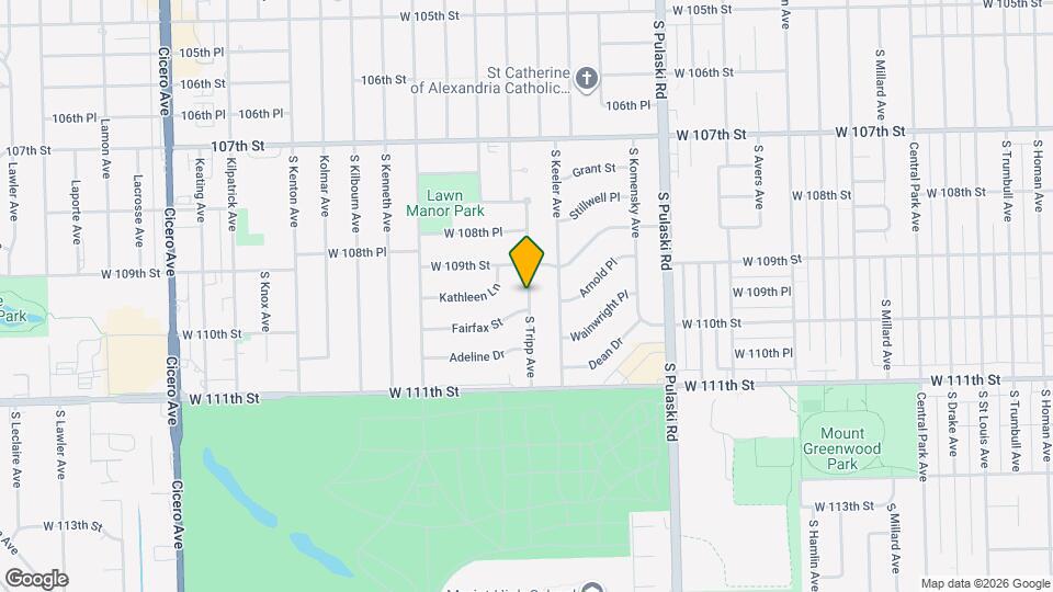 10922 S Tripp Ave Map and Location Details