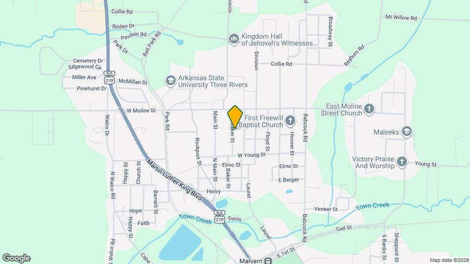 717 Baker St Map and Location Details