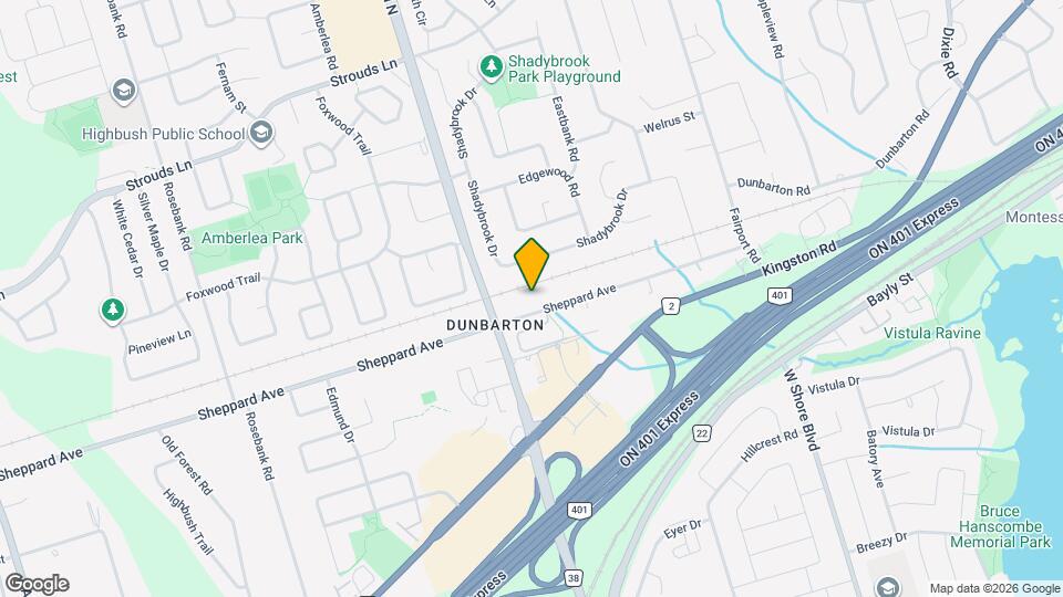730 Sheppard Ave Map and Location Details