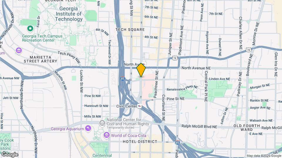 565 W Peachtree St, Unit 1311 Map and Location Details