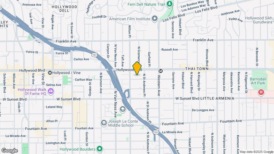 5633 Carlton Way Map and Location Details