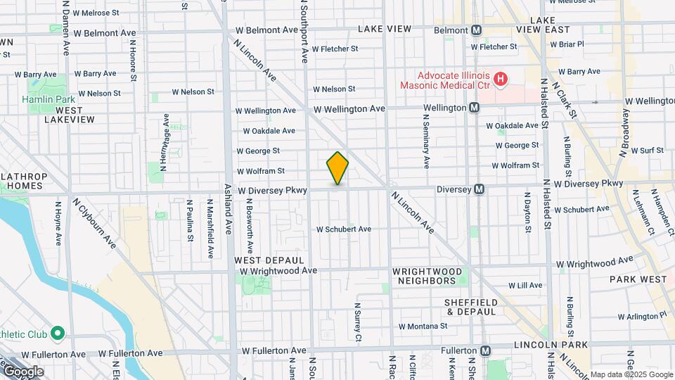 1323 W Diversey Pky, Unit 1 Map and Location Details