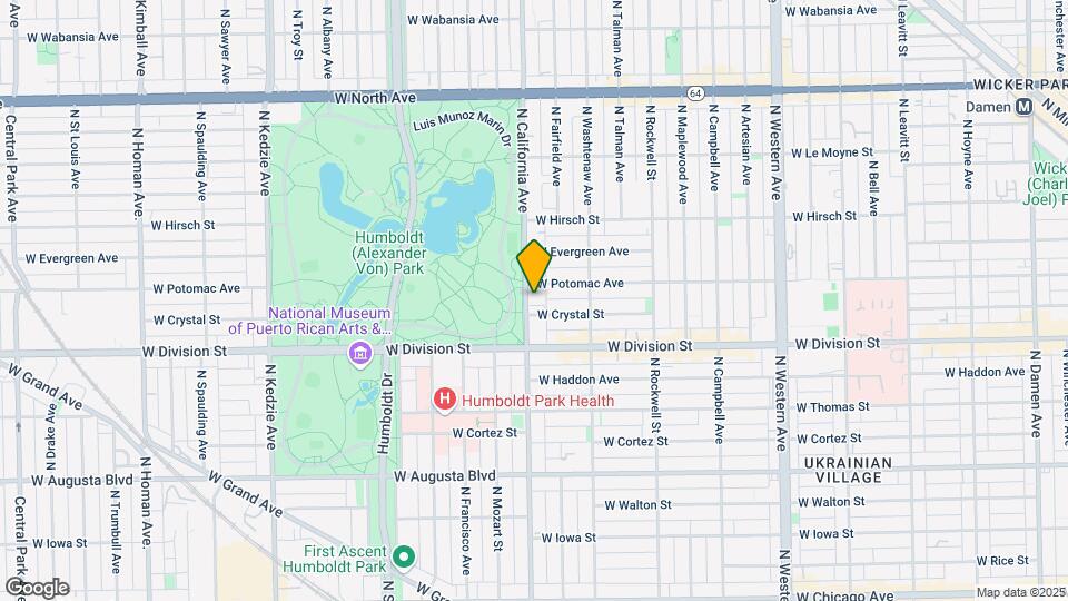 1245 N California Ave Mapa y Detalles de la Ubicación
