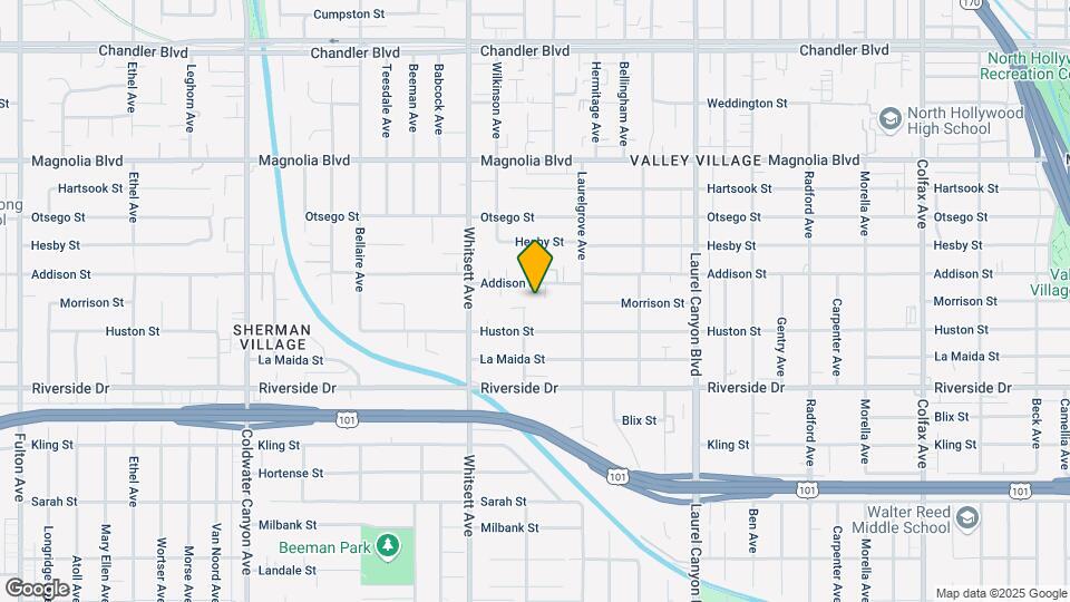 12354 Addison St Map and Location Details